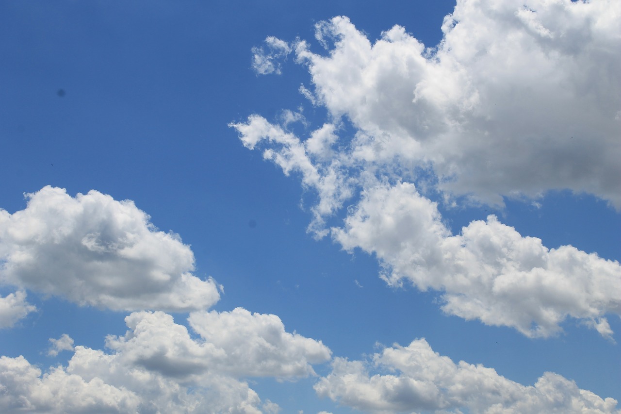 clouds blue sky weather free photo