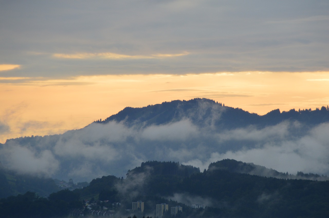 clouds haze sky free photo