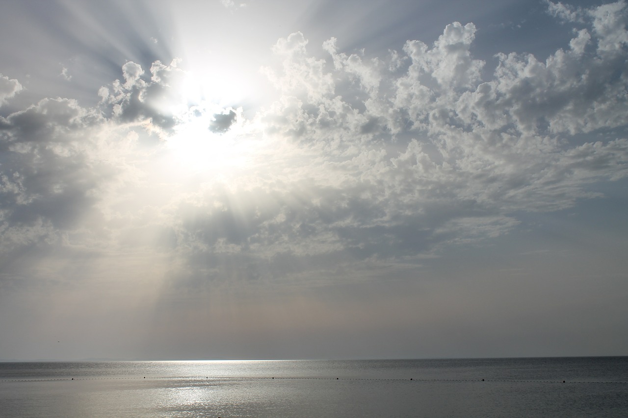 clouds sea horizon free photo