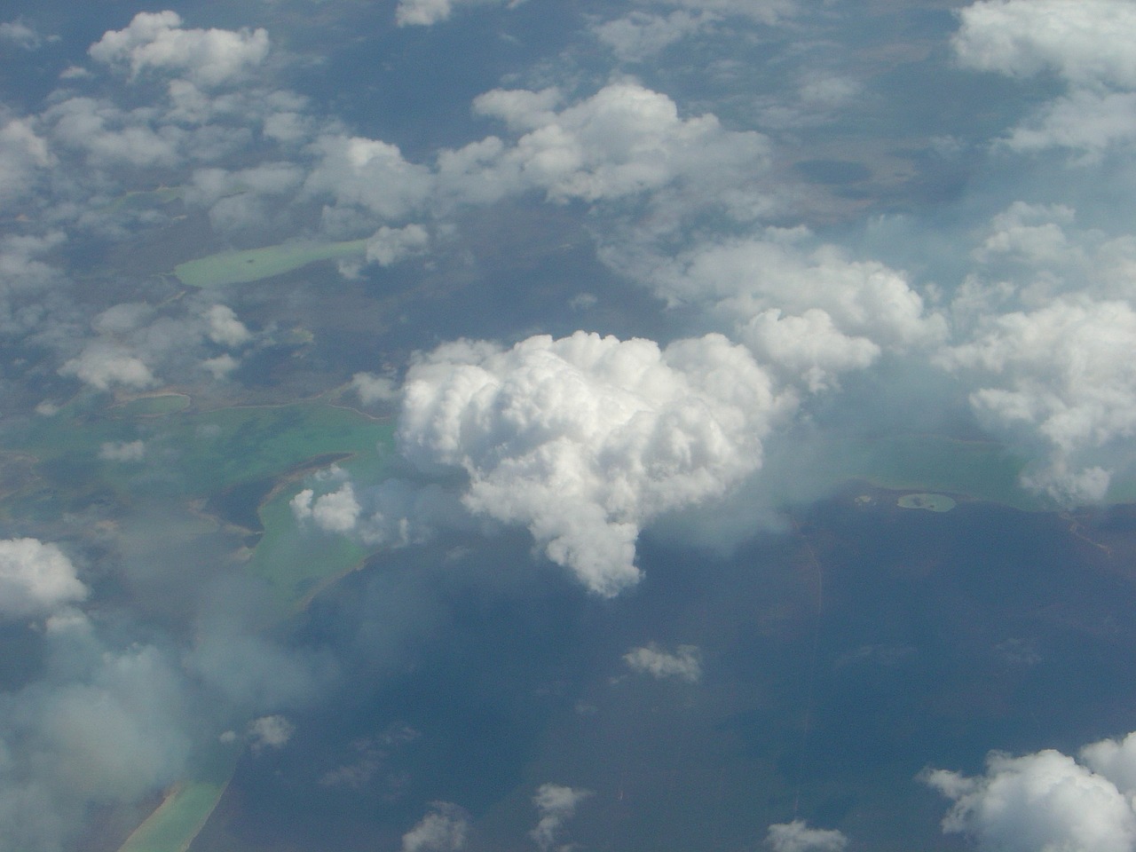 clouds weather aerial view free photo