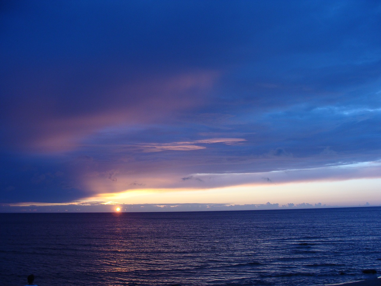 clouds water sunset free photo