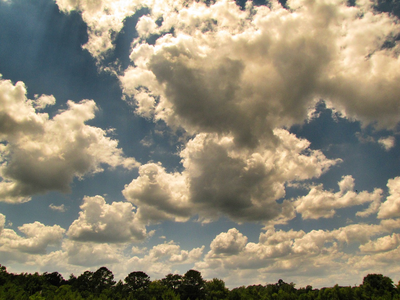 clouds sky blue free photo