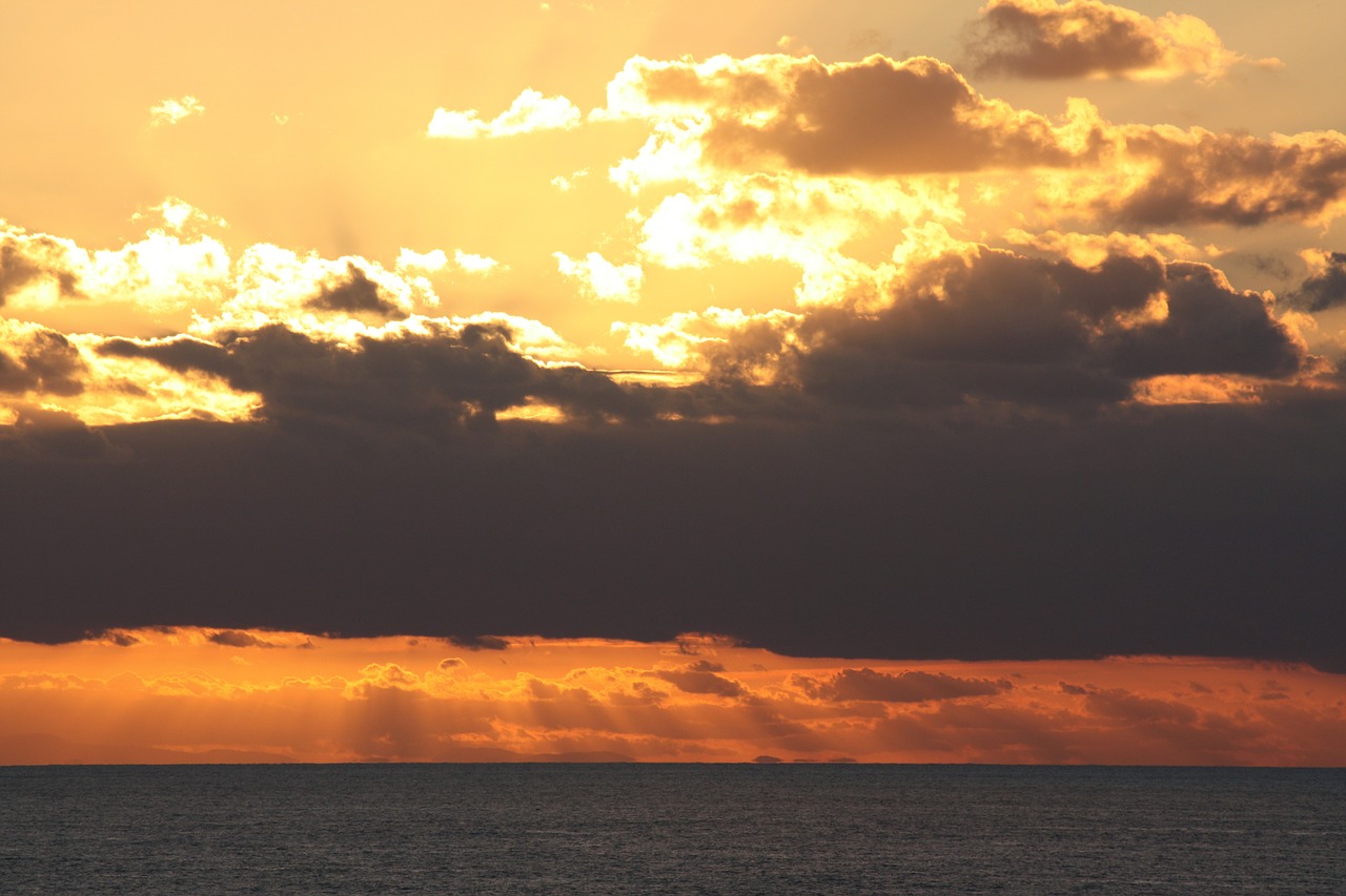 clouds sunset evening free photo