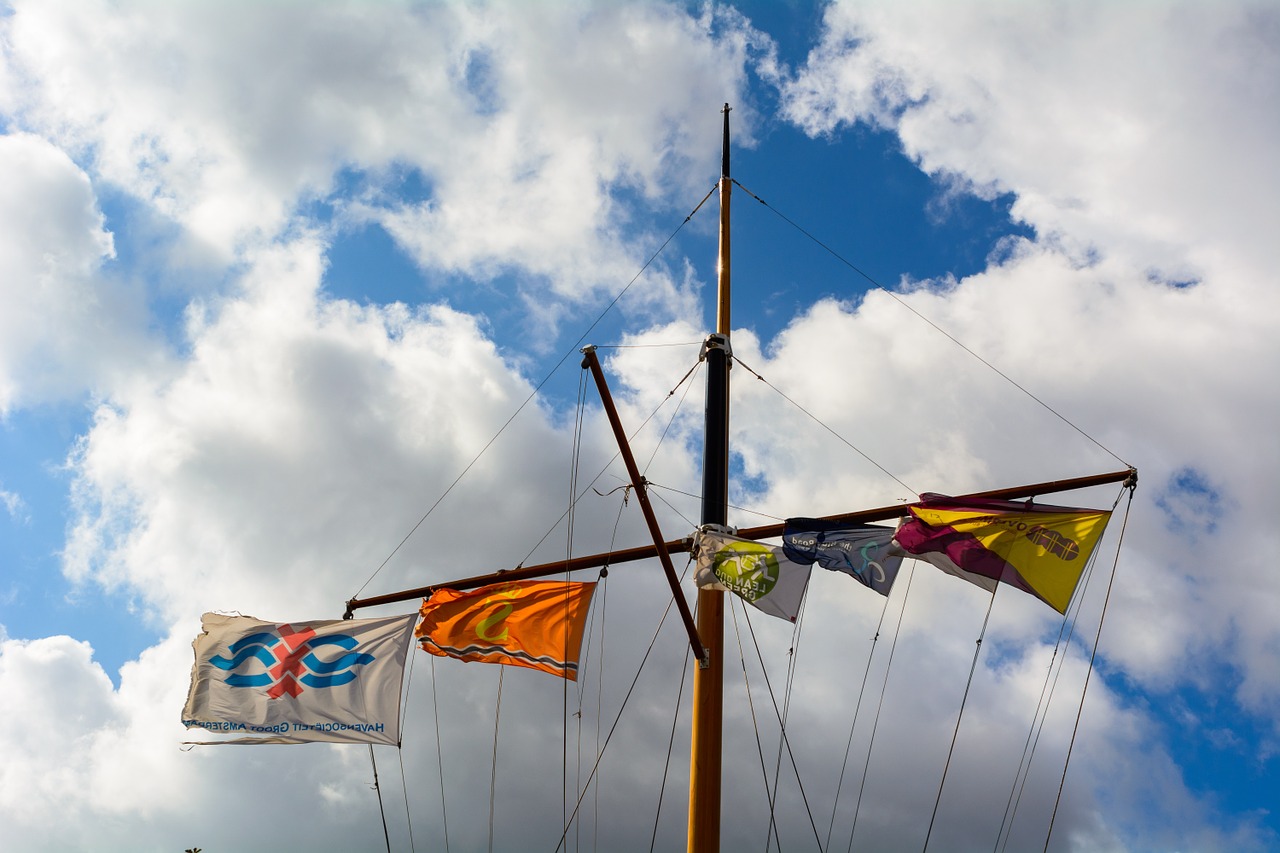 clouds sky flags free photo