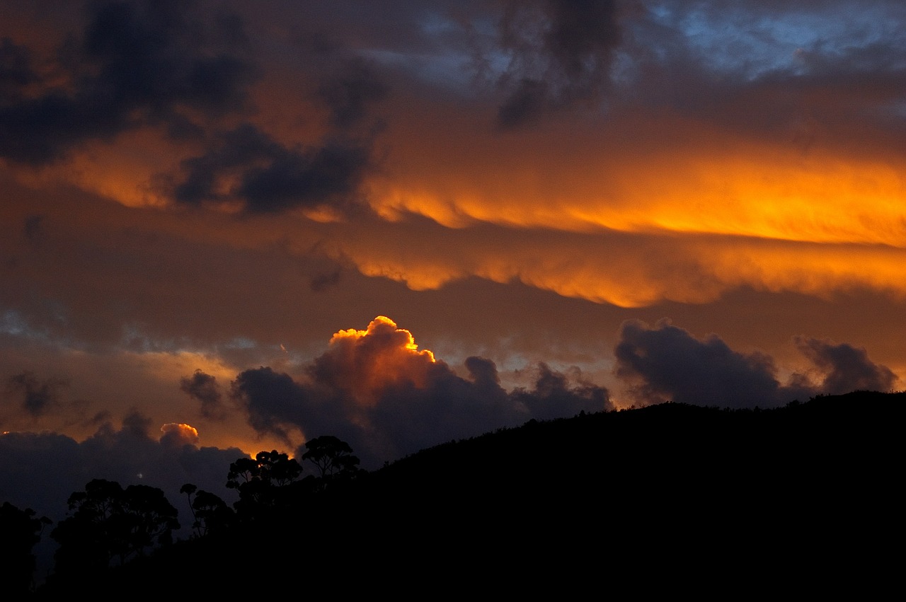 clouds dark landscape free photo