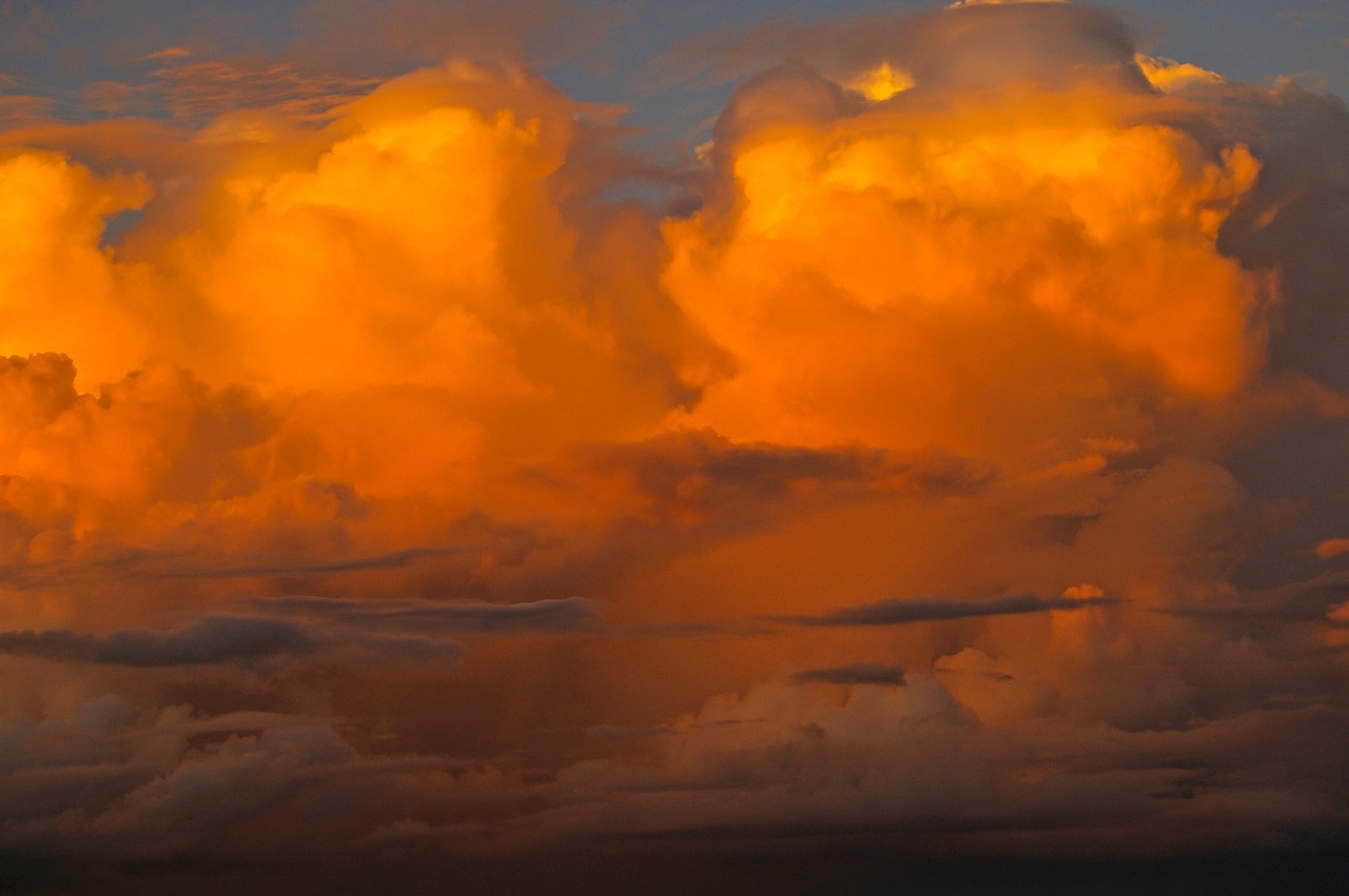 clouds sky orange free photo