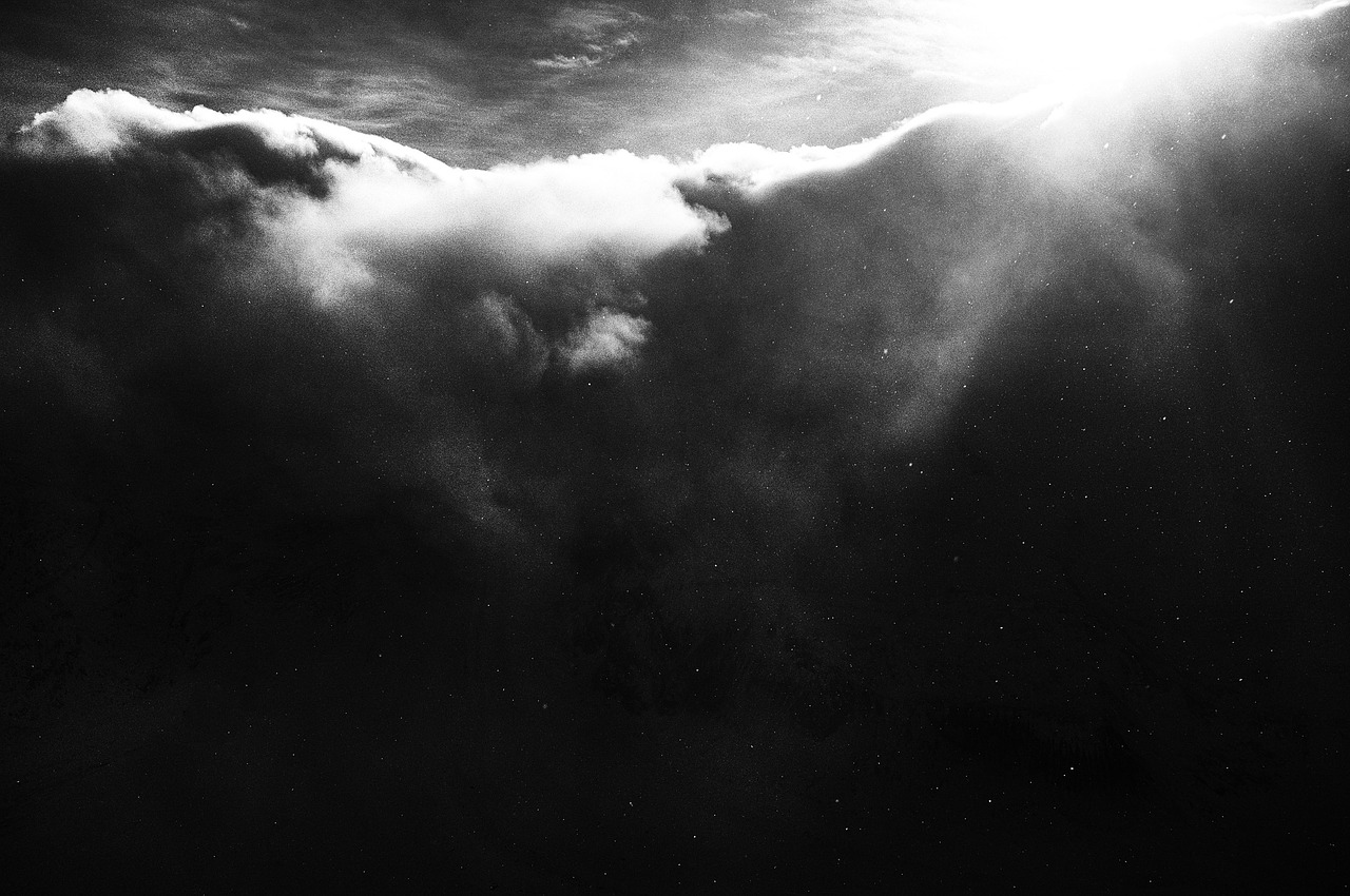 clouds black and white sky free photo