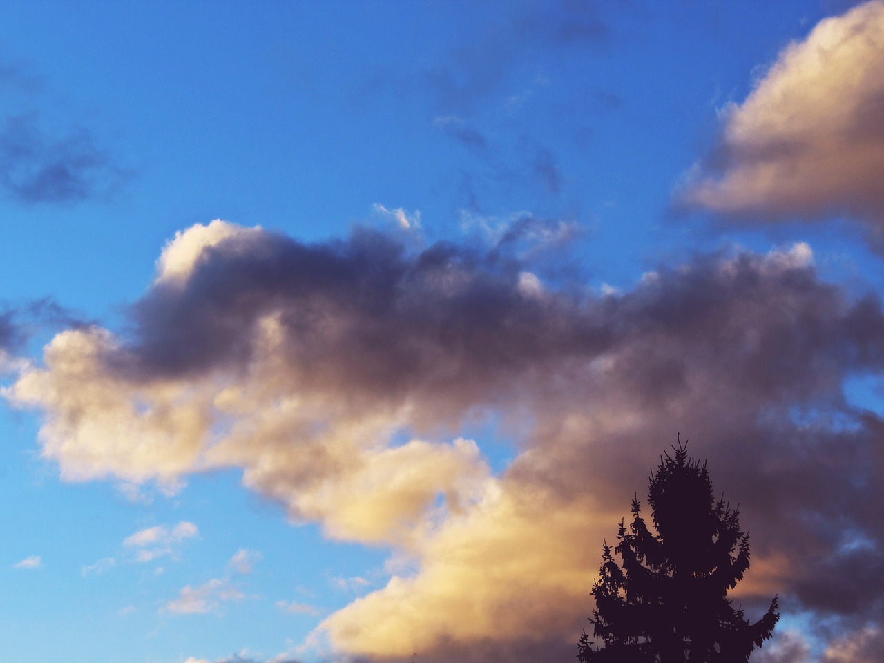 clouds sky blue free photo