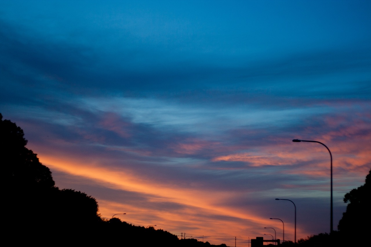 clouds colorful sunset free photo