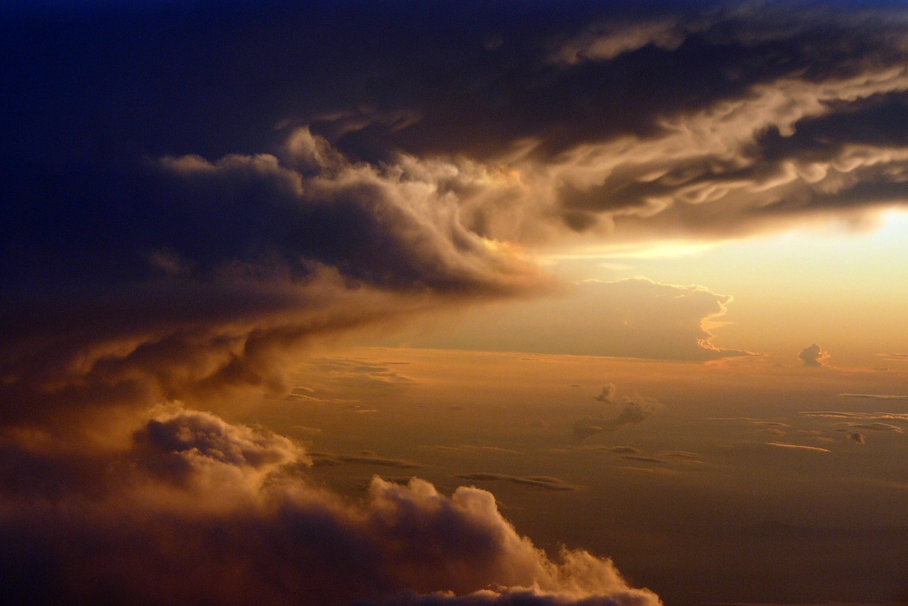 clouds india the plane free photo