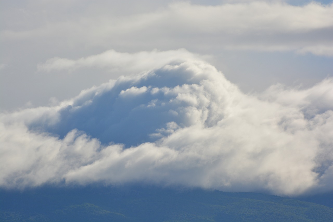 clouds air mountain free photo