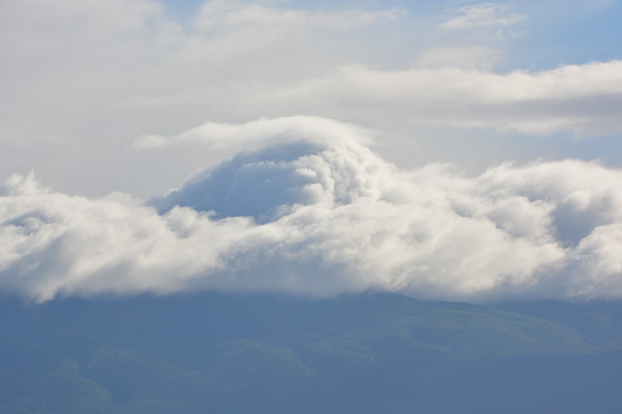 clouds air mountain free photo