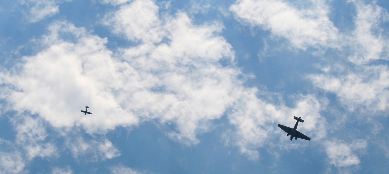 clouds sky aircraft free photo