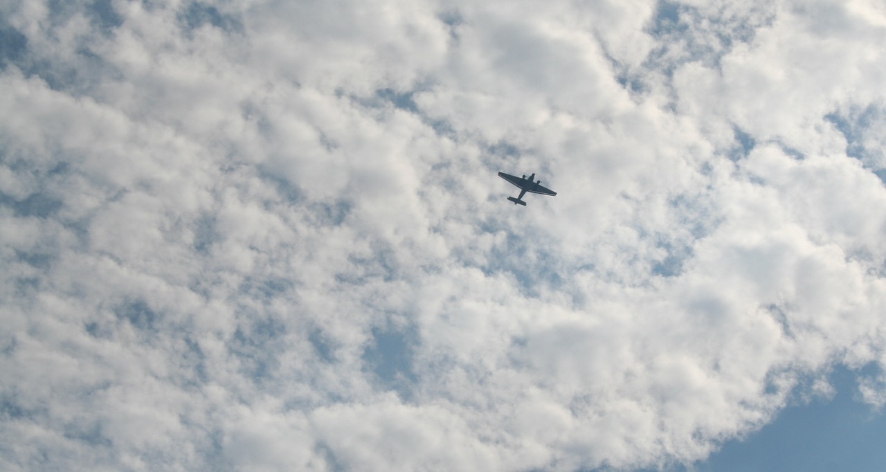 clouds sky aircraft free photo