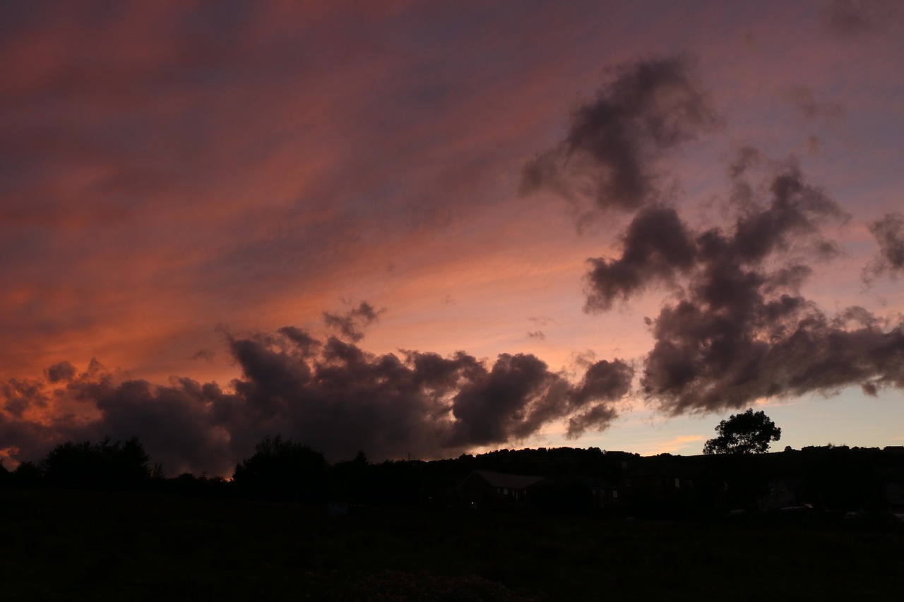 clouds sunset silhouette free photo