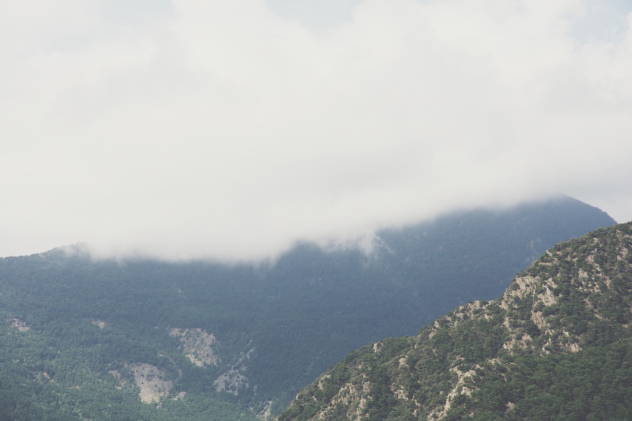 clouds mountains nature free photo