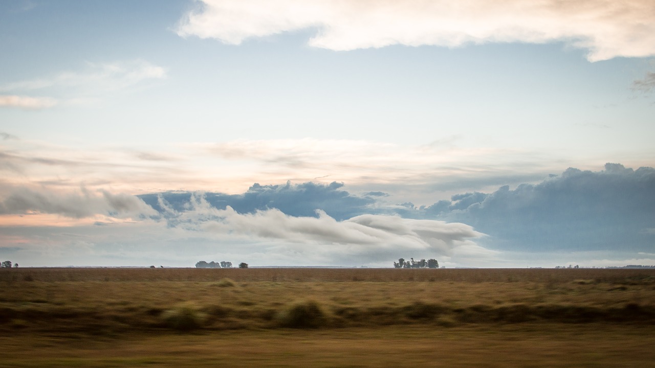 clouds sky field free photo