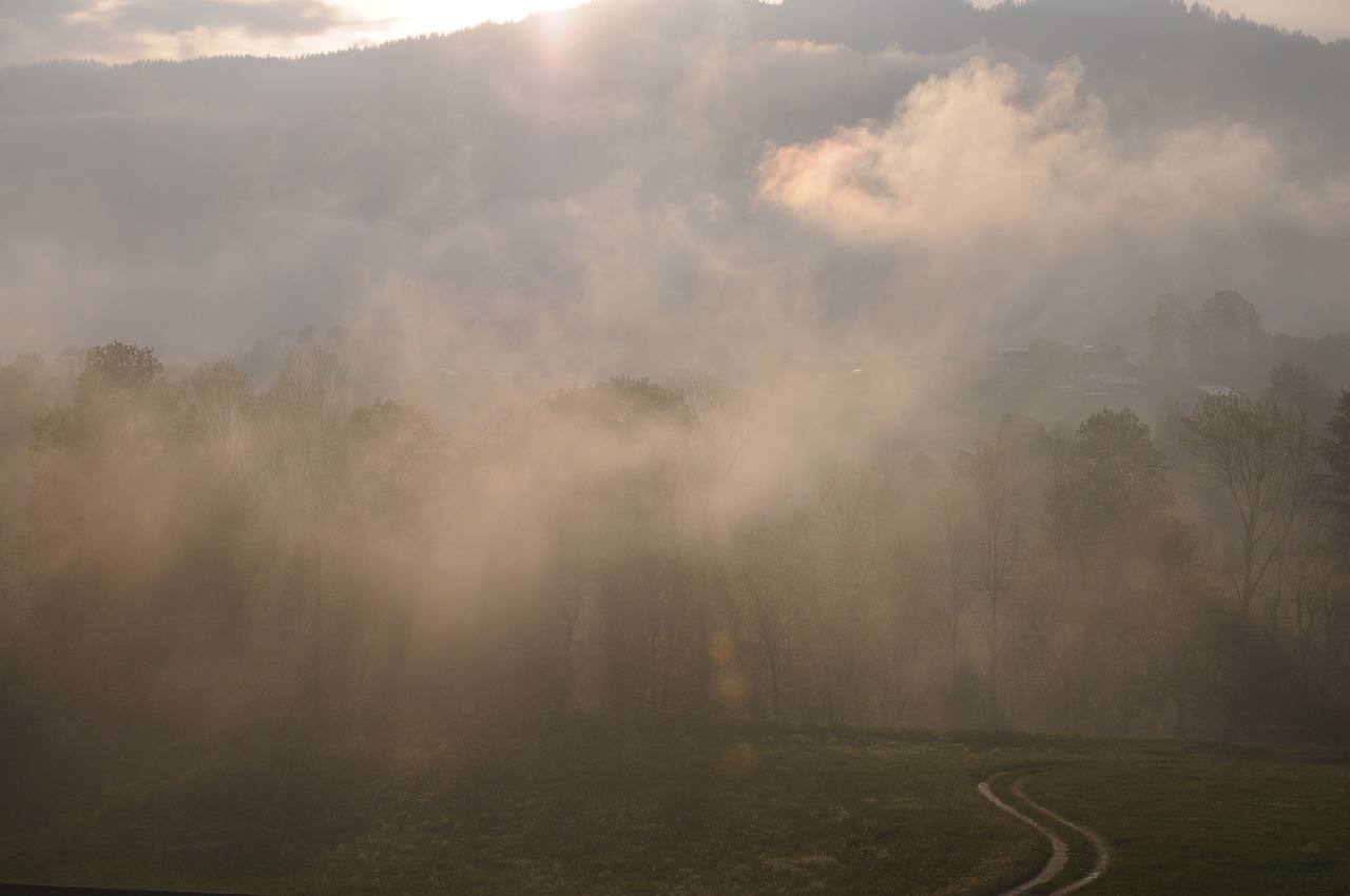 clouds mountains landscape free photo