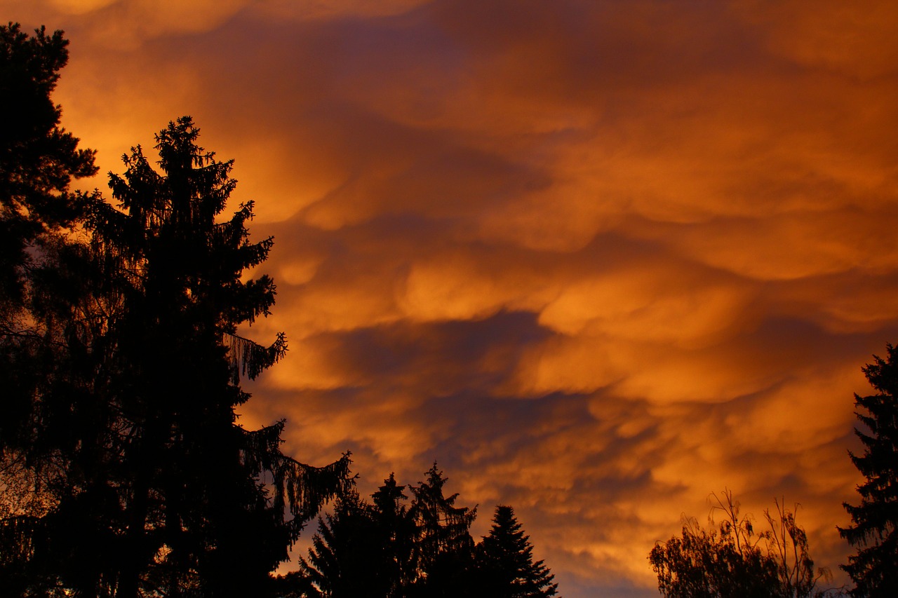 clouds sunset evening free photo