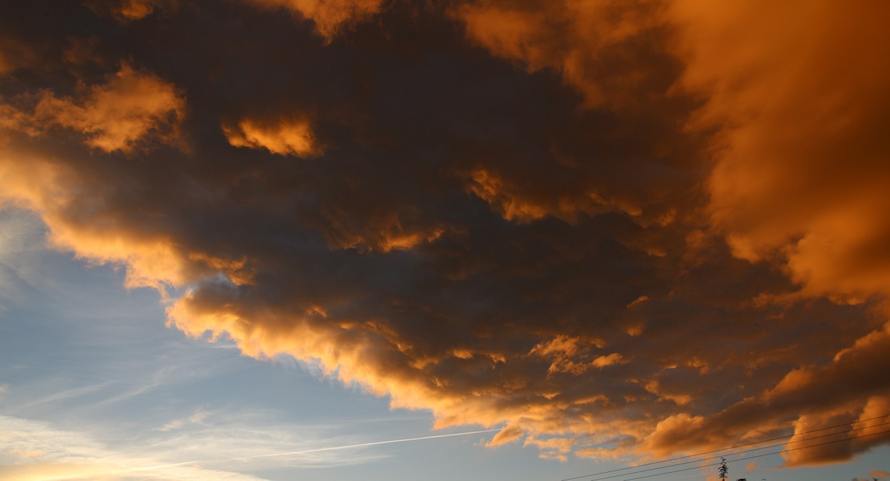 clouds forward evening sky free photo