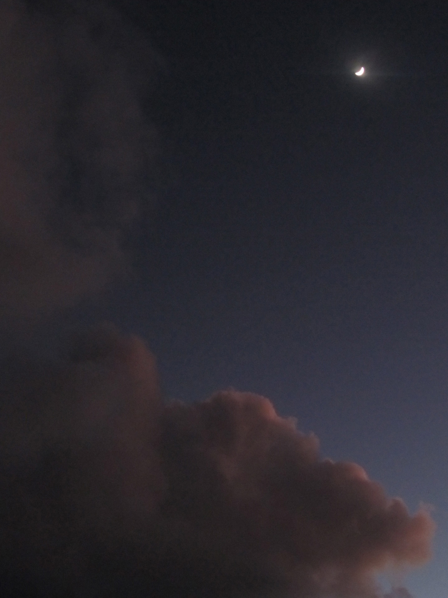 clouds night moon free photo