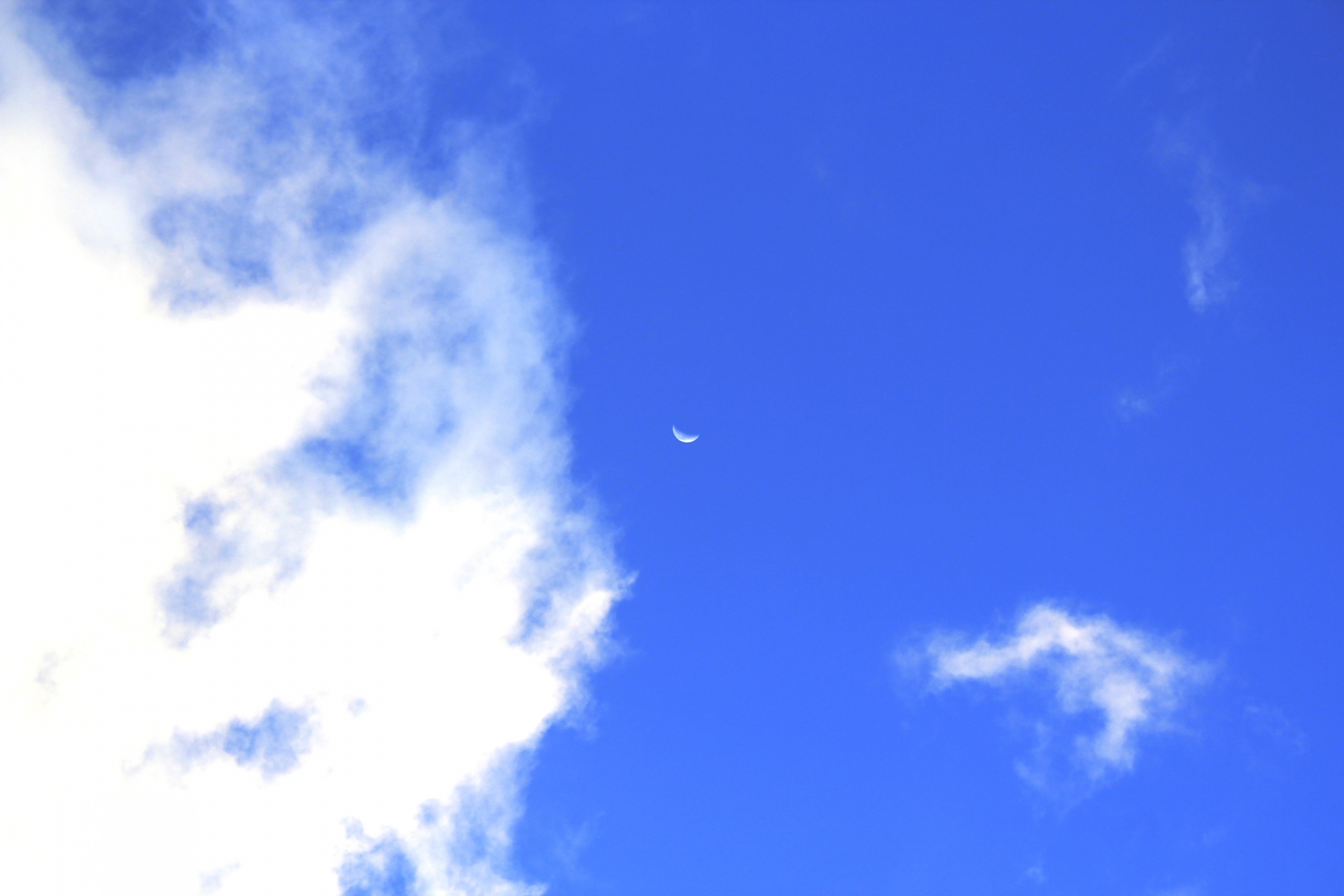 clouds moon blue sky moon free photo