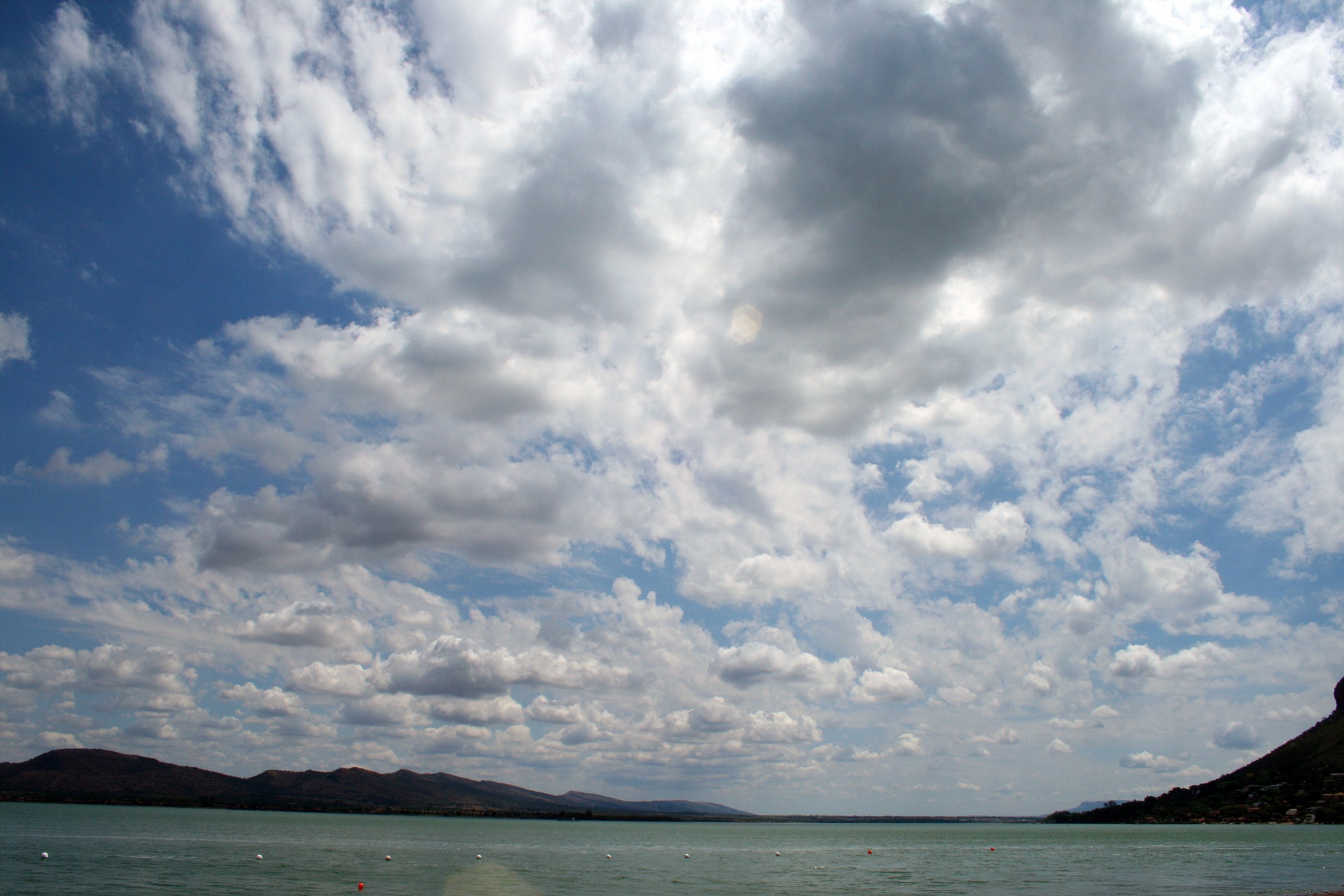 dam water clouds free photo