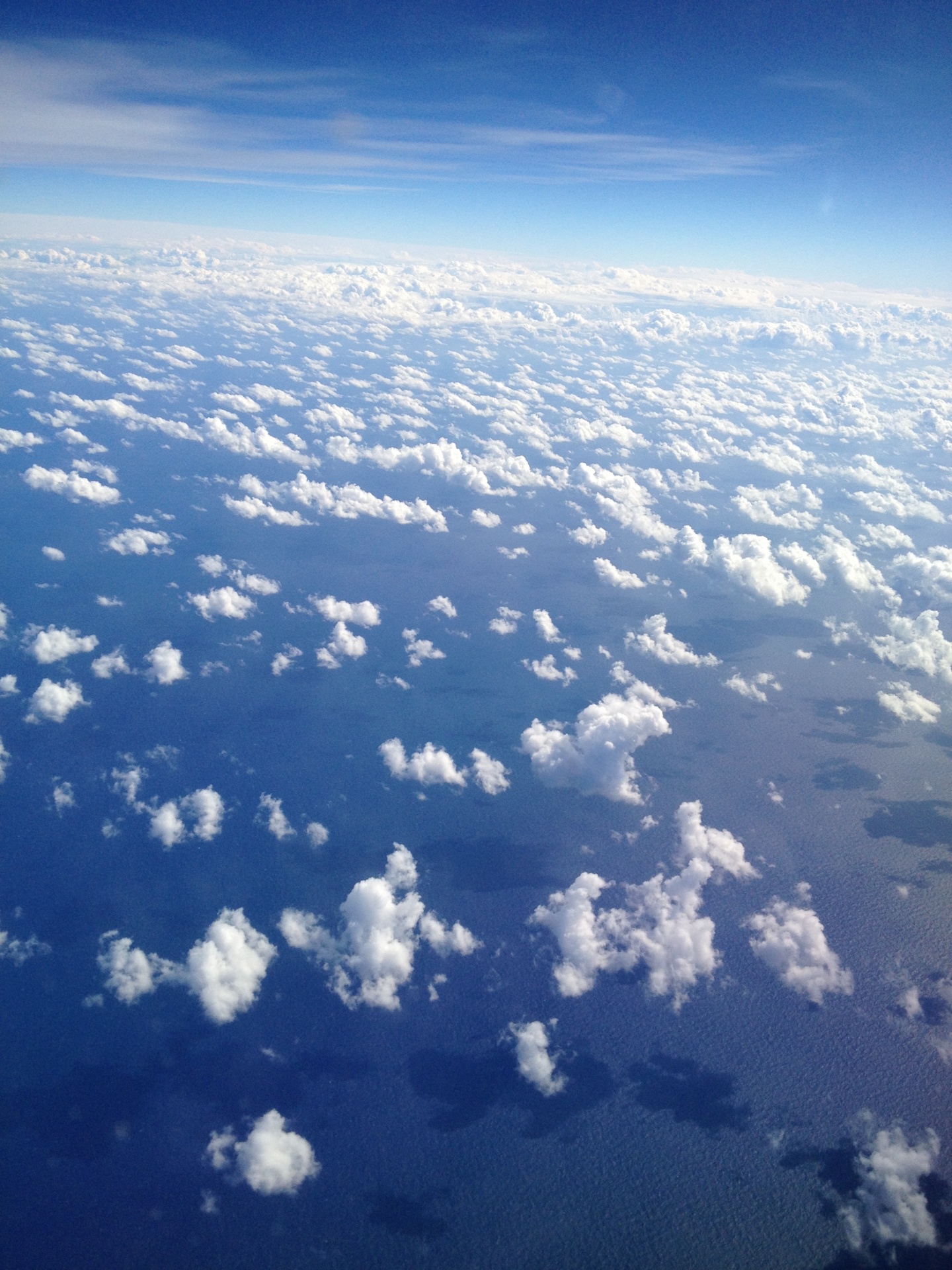 clouds ocean plane free photo