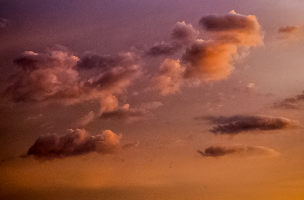 cloudscape sky purple free photo