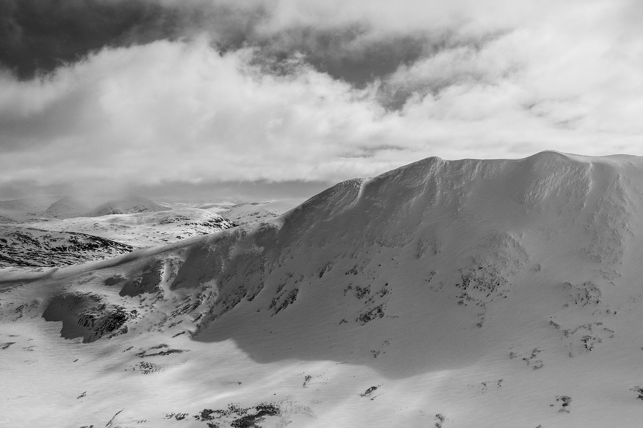 cloudy landscape monochrome free photo