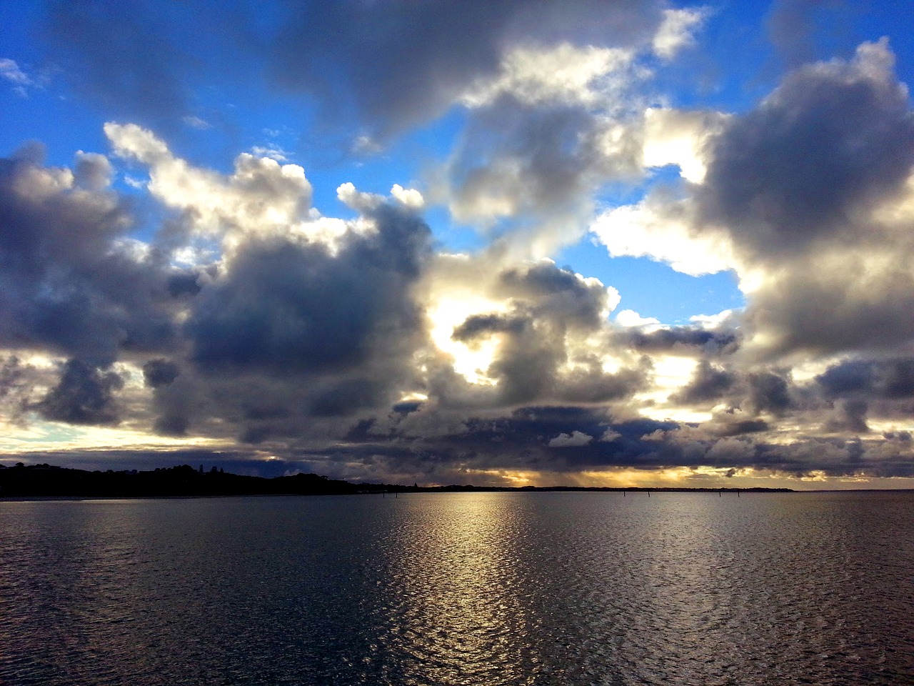 cloudy clouds ocean free photo