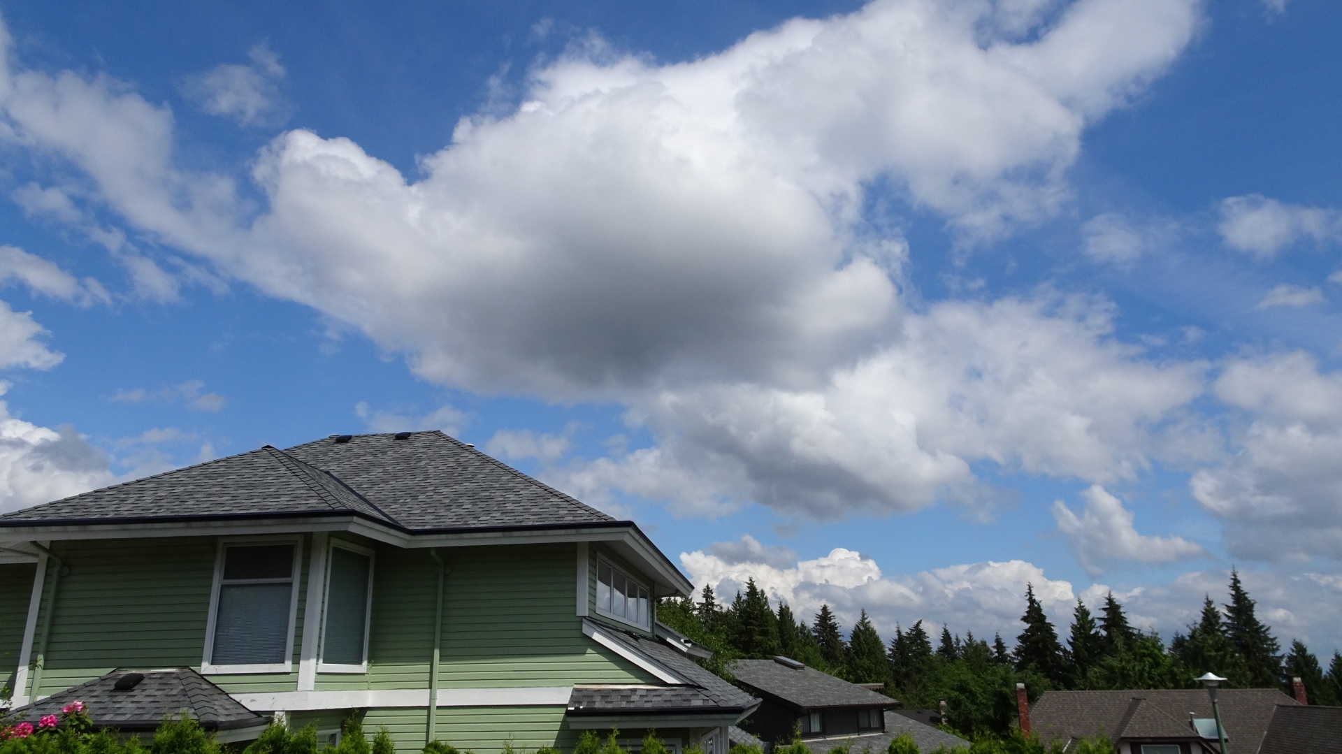 view clouds blue free photo