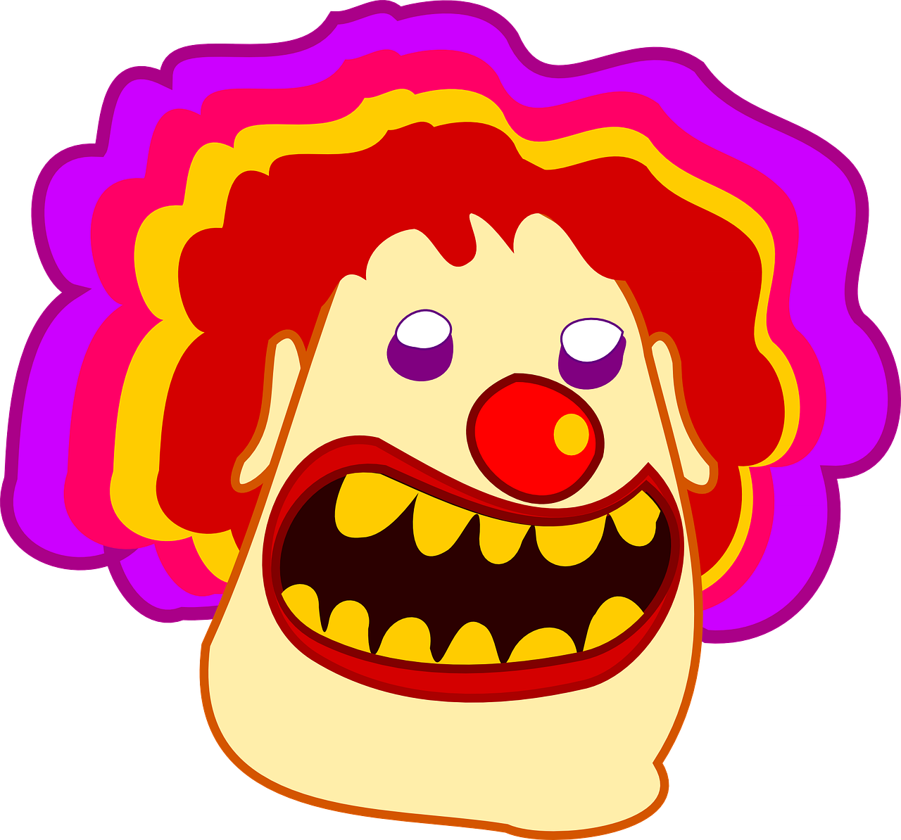 clown horror teeth free photo
