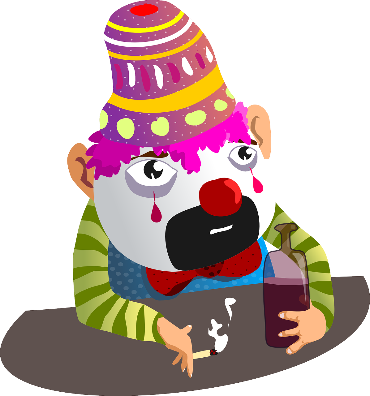 clown sad face free photo