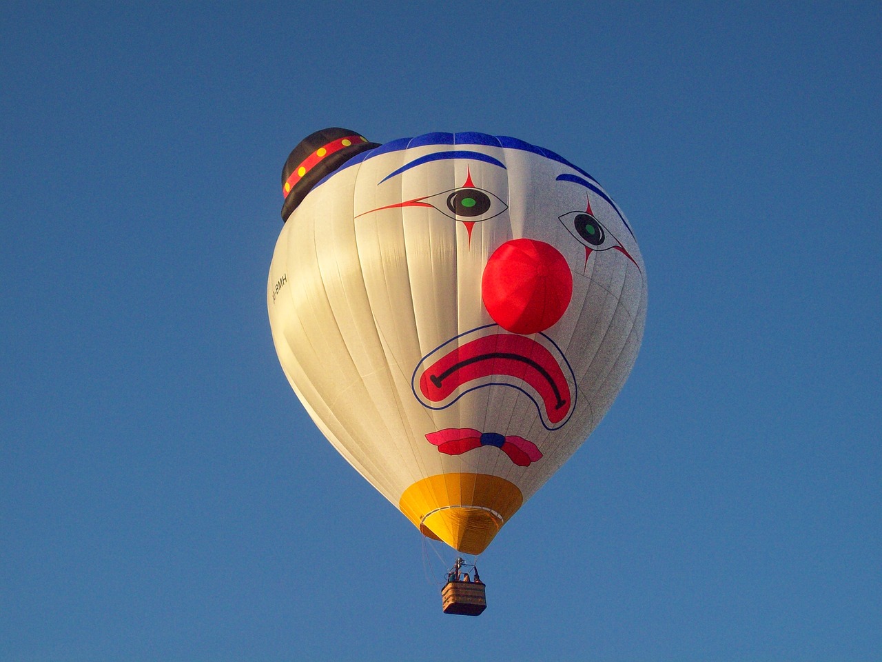 clown hot air balloon balloon free photo