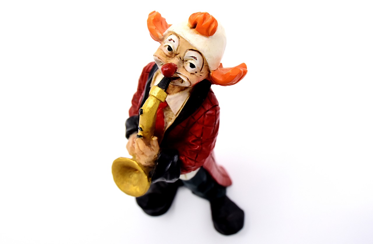 clown musician figure free photo