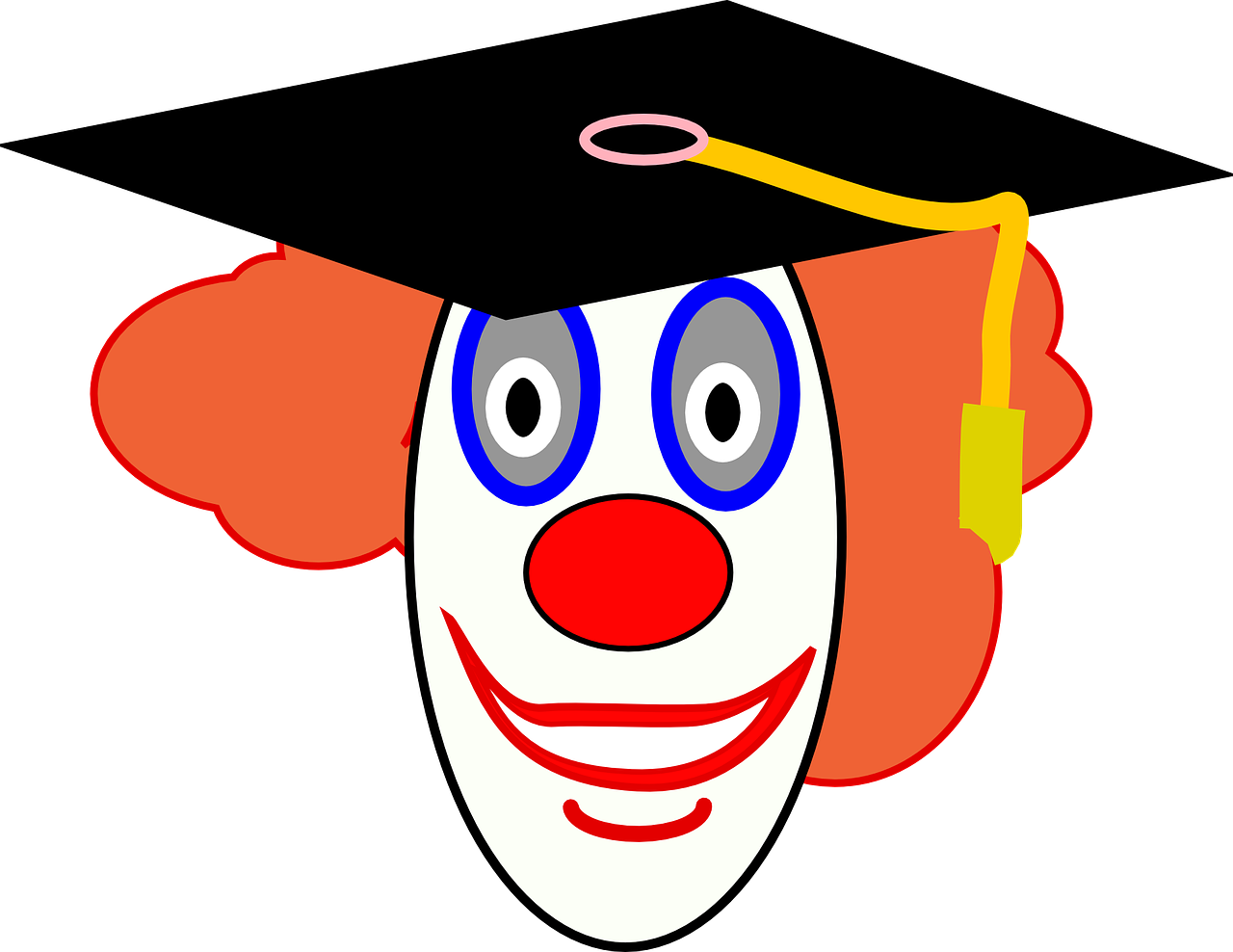 clown graduation graduate free photo