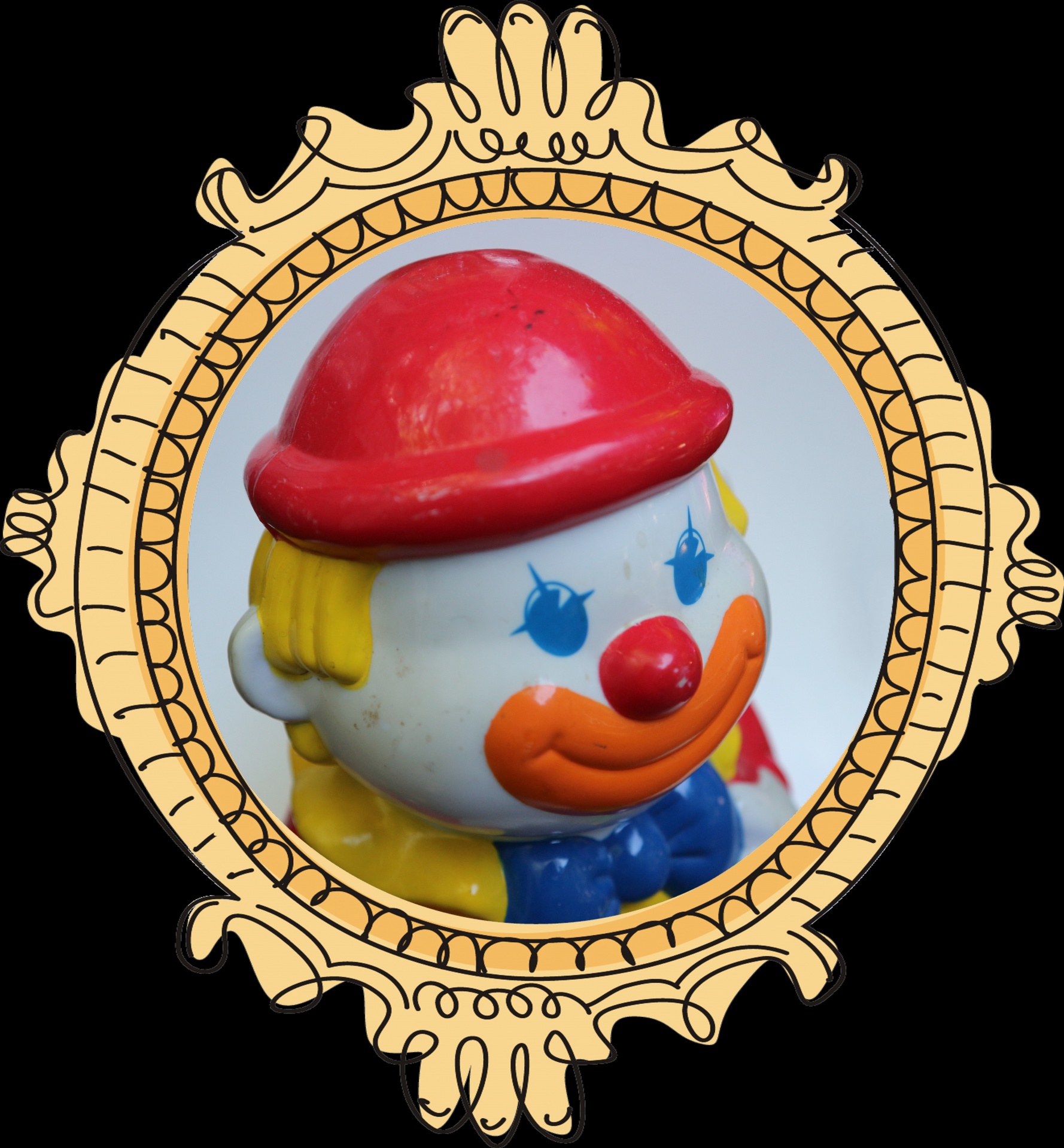 clown face oval free photo