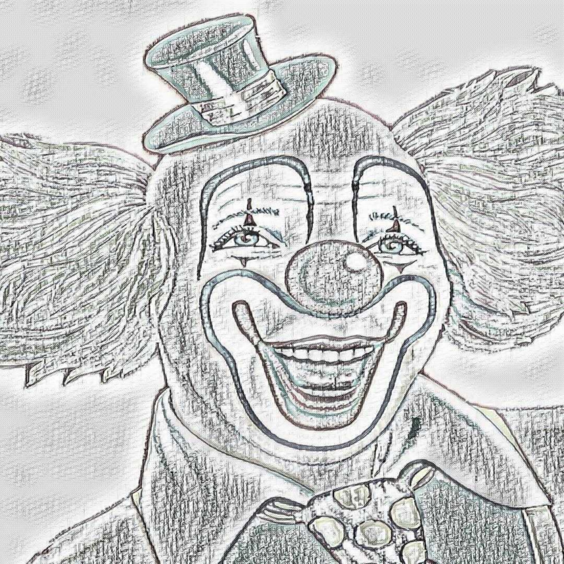 clown pencil drawing free photo
