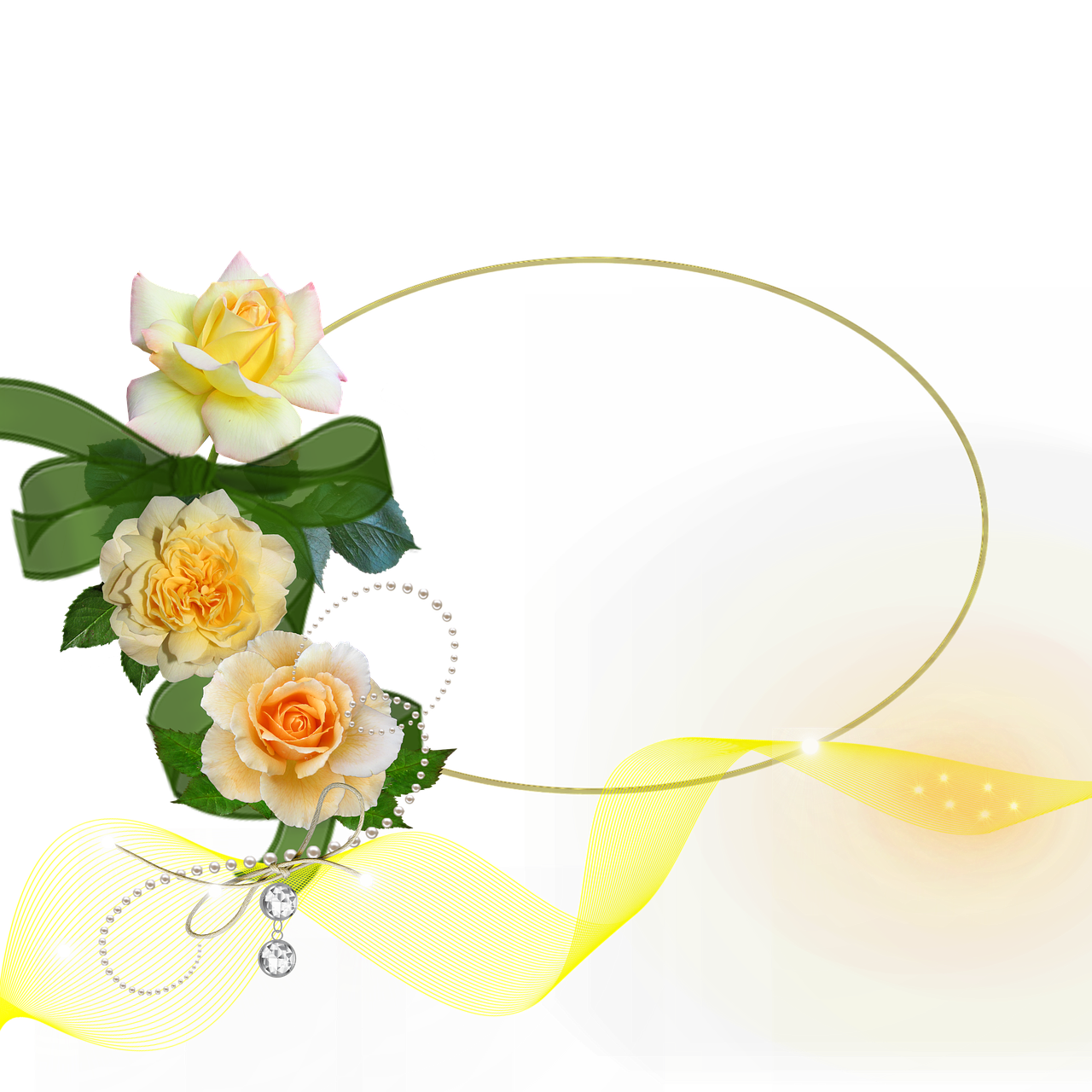 cluster  whitish yellow roses  bow free photo