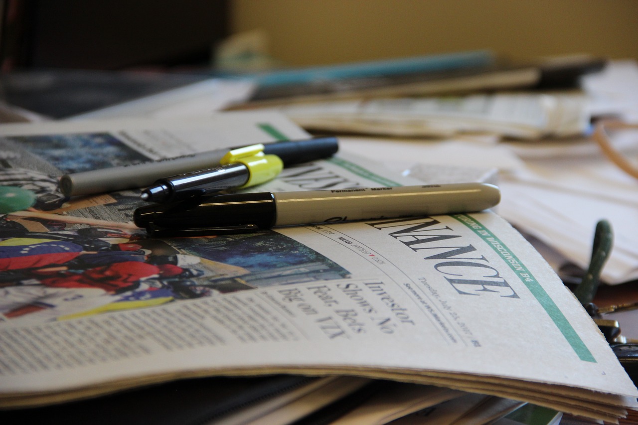 clutter office desk free photo