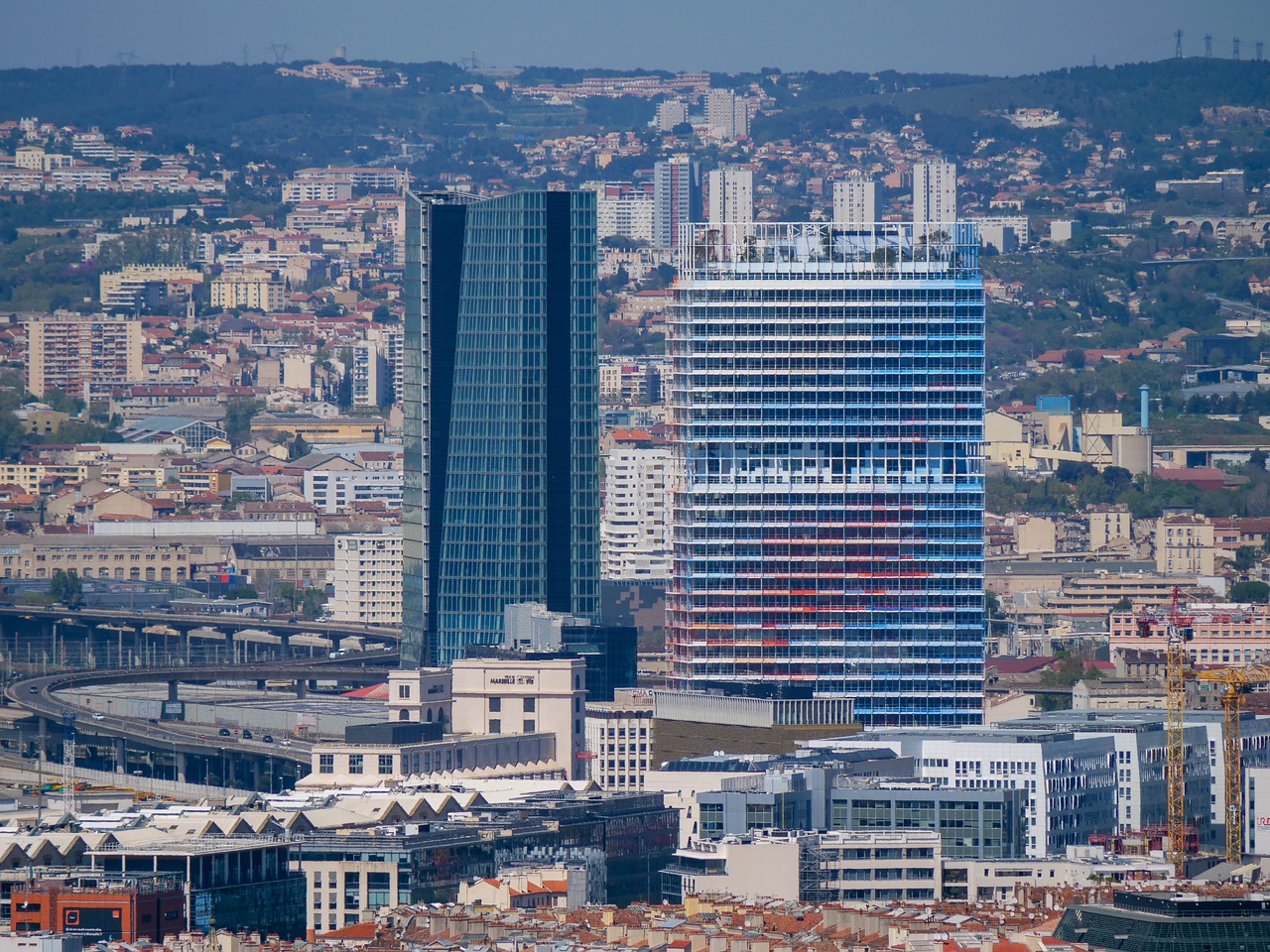 cma cgm  the marseillaise  tower free photo