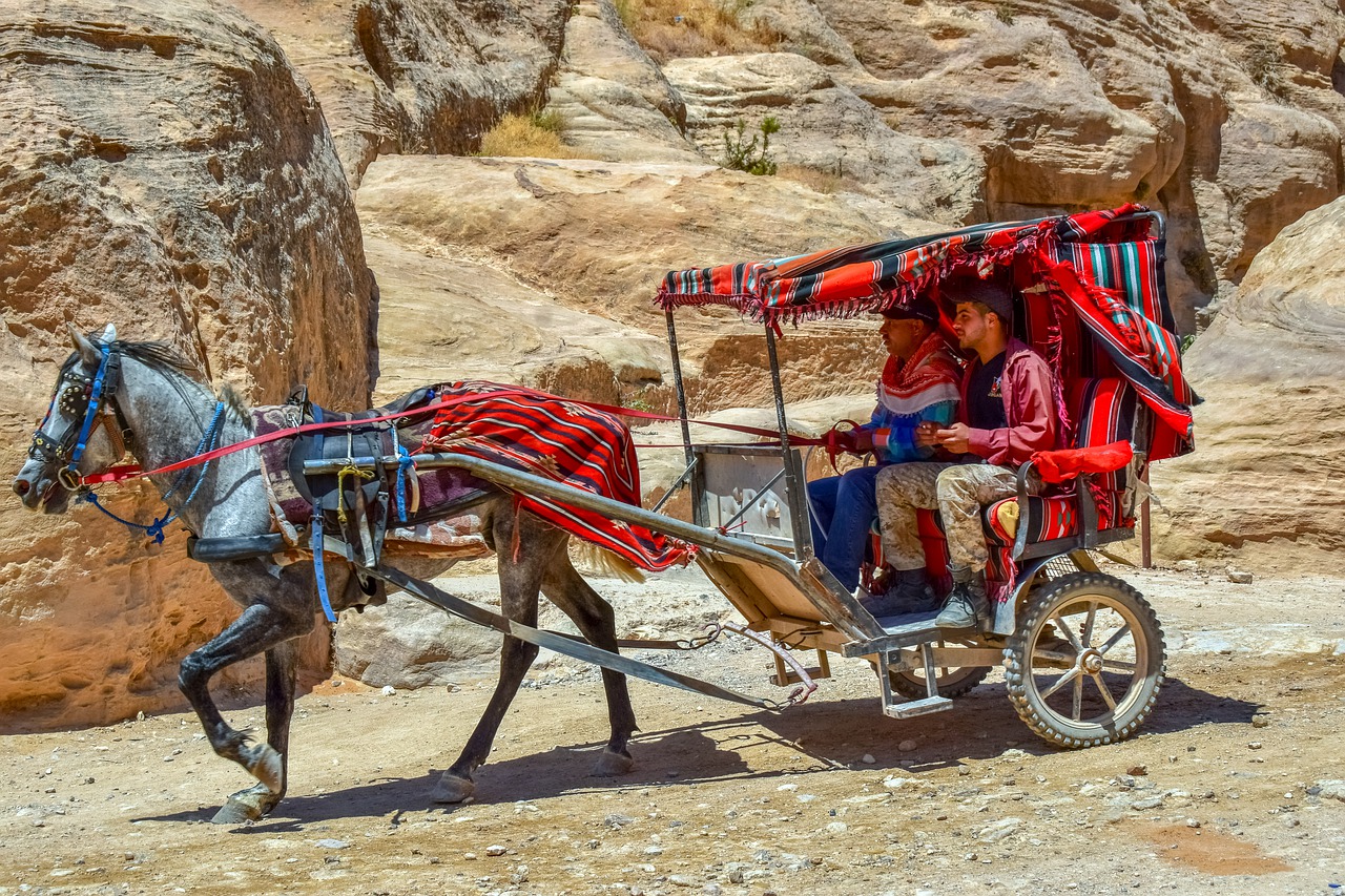 coach  carriage  al siq canyon free photo