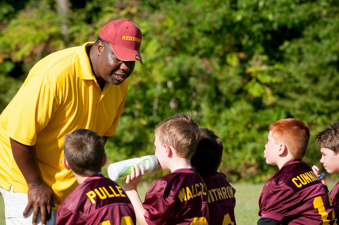 coach trainer flag football free photo