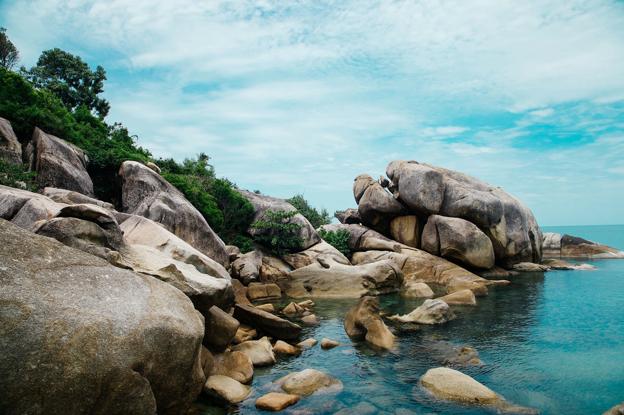 coast rocks stones free photo