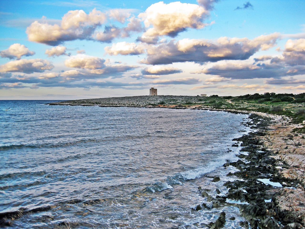 coast ocean tower free photo