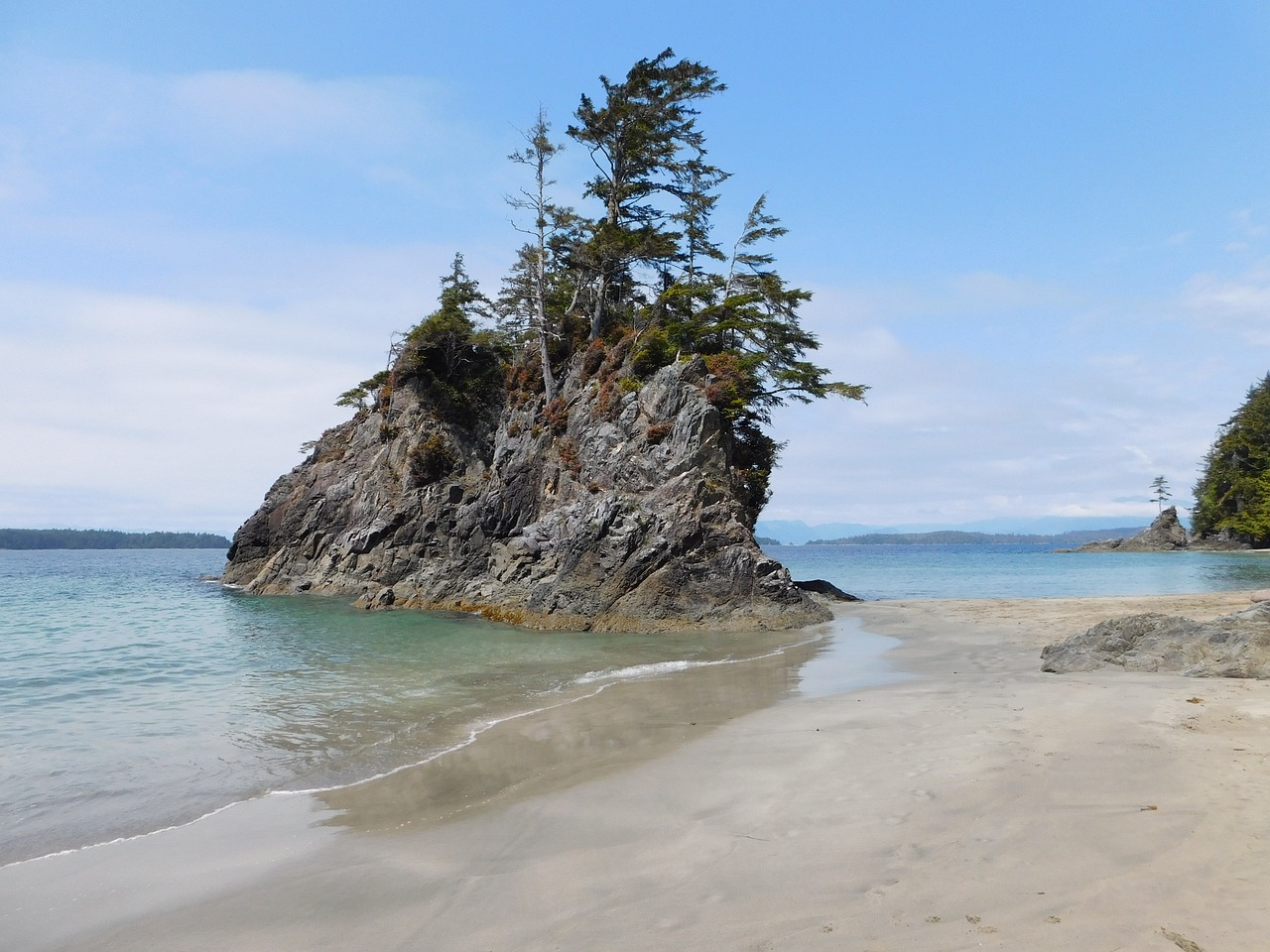 brady's beach coast sea stack free photo