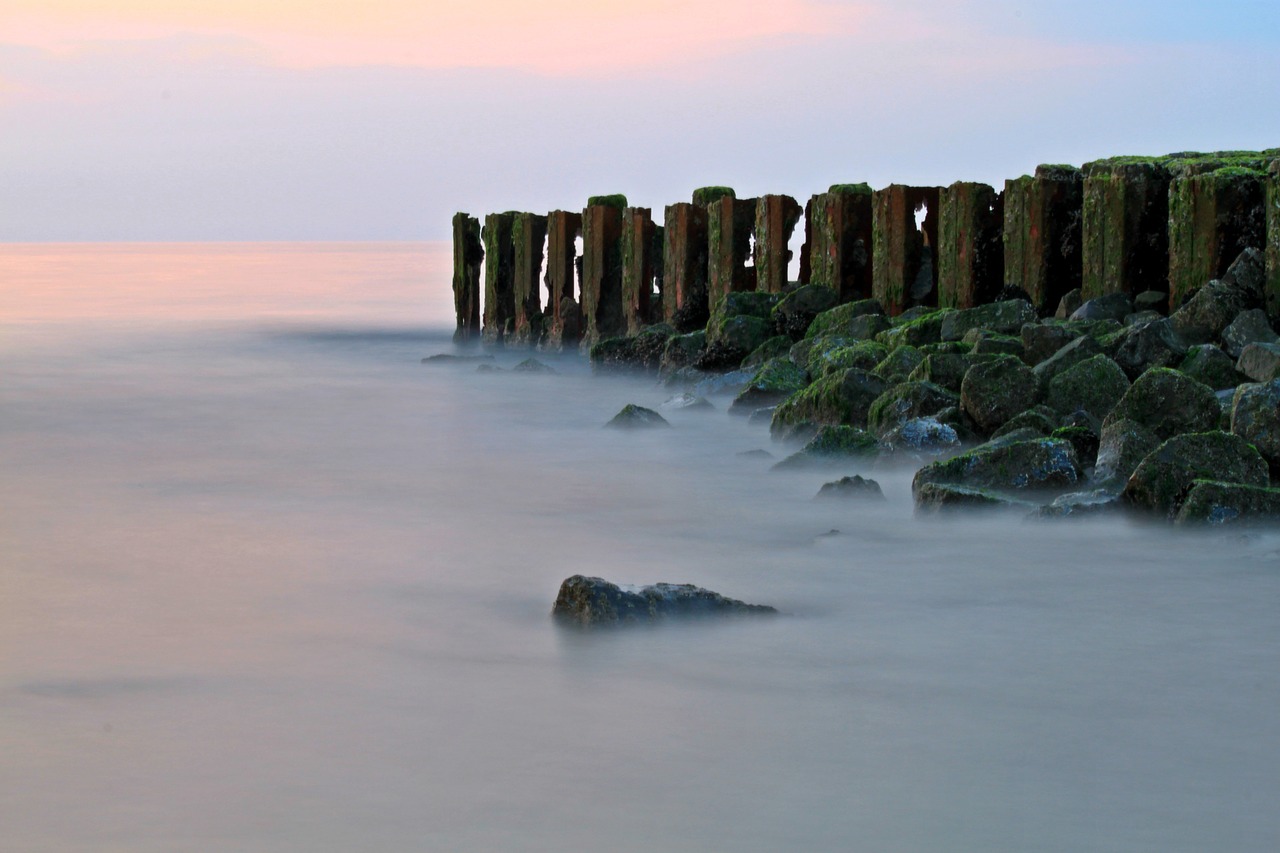 coast fog sea free photo