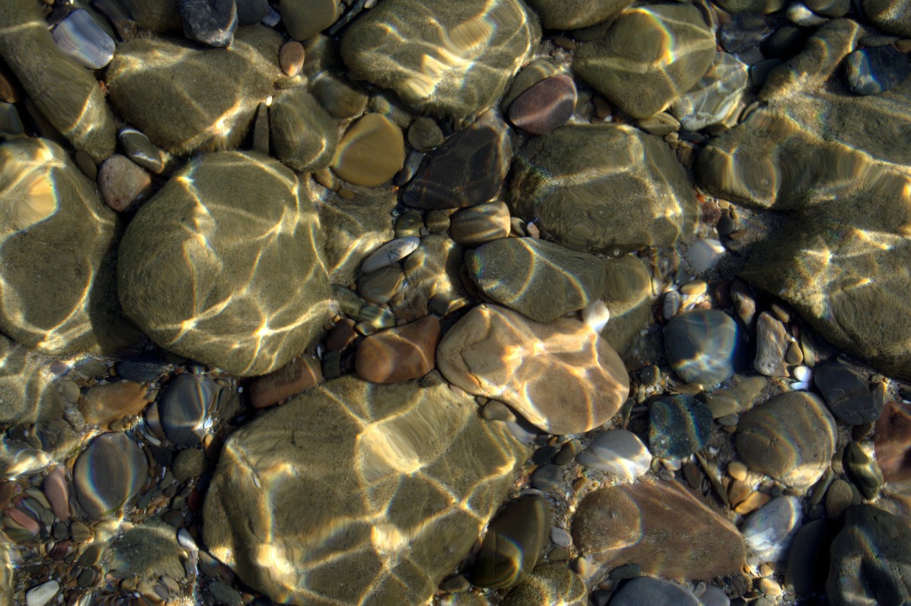 coast stones underwater free photo