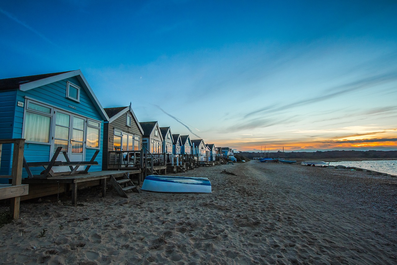 coast cabins sunset free photo